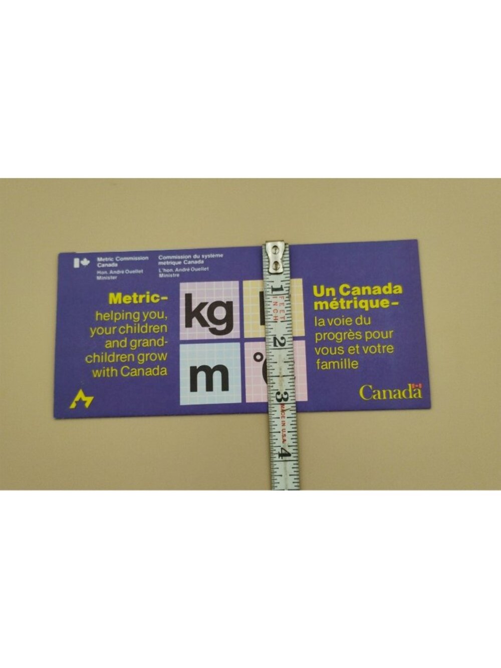 Vintage Canadian Metric Conversion Chart Fold-Out Reference Guide - Picture 5 of 5